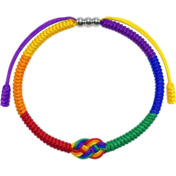 Jewelry - LGBTQ Pride Wrist Bracelet Copper Rope Adjustable Support LGBTQ Community